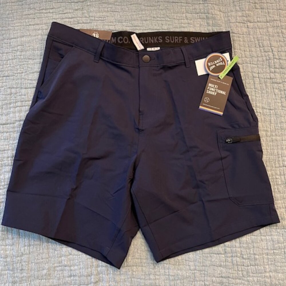 Trunks Surf & Swim Co. Trunks Multi-Functional Cargo Short, NAVY Sz 36 NWT - Picture 4 of 6